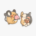 Dedenne x morpeko duo sticker set