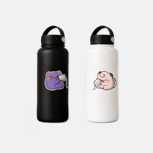 Clefairy x gengar duo sticker set