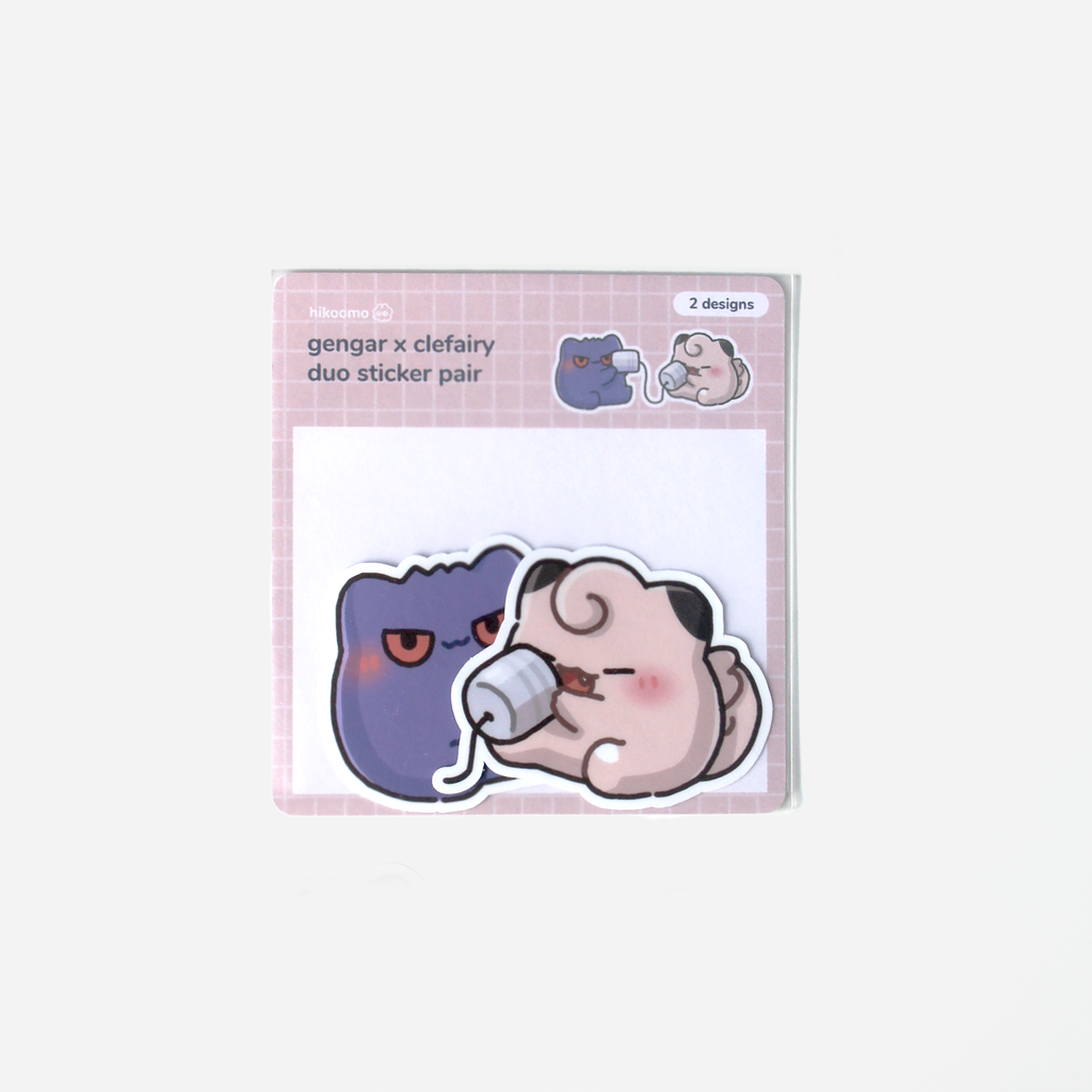 Clefairy x gengar duo sticker set