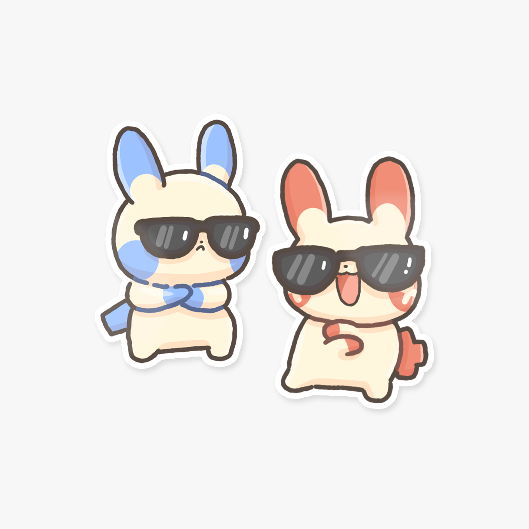 Plusle x minun duo sticker set