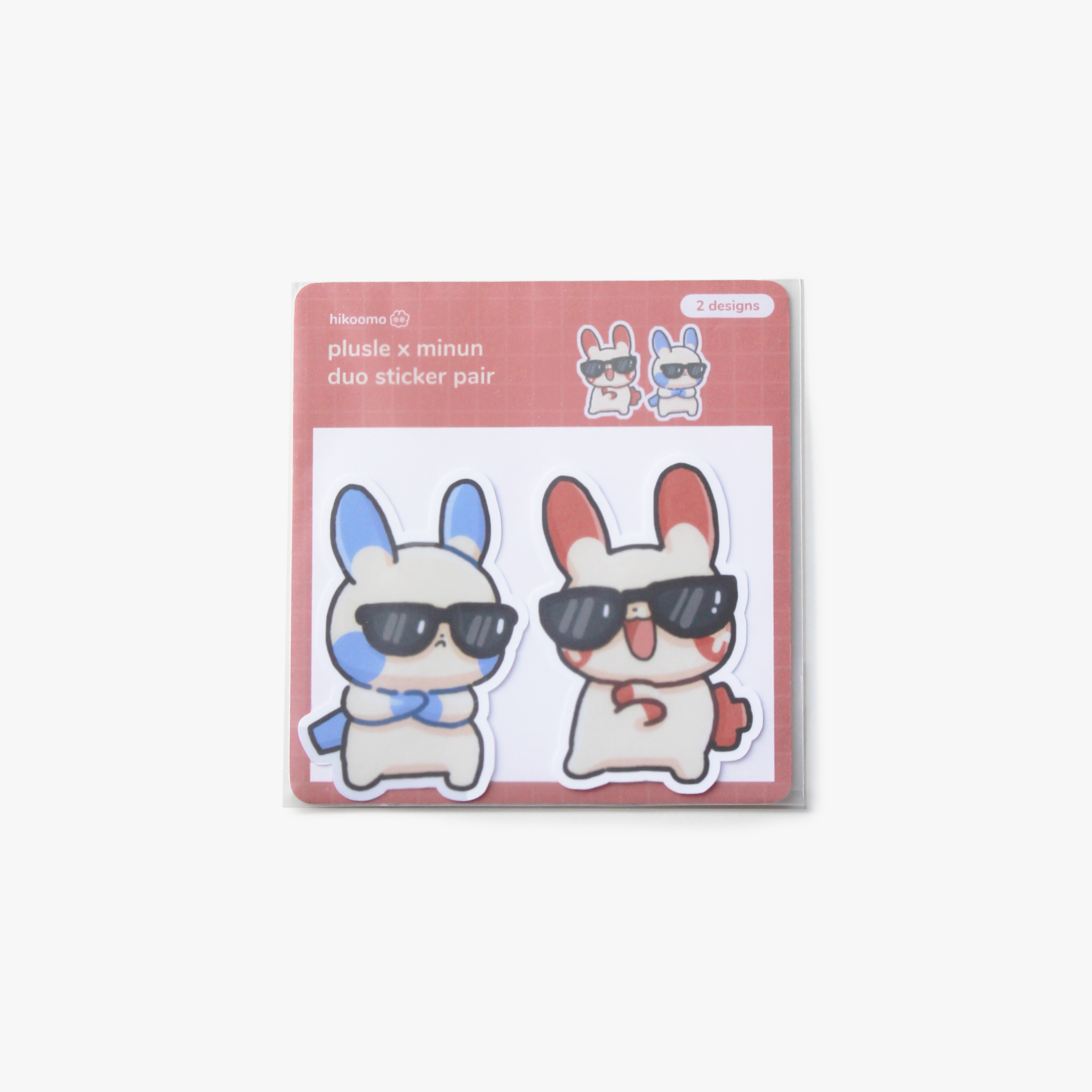 Plusle x minun duo sticker set