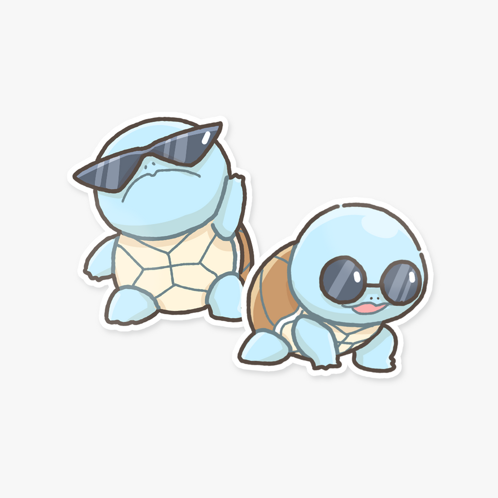 Squirtle squad duo sticker set
