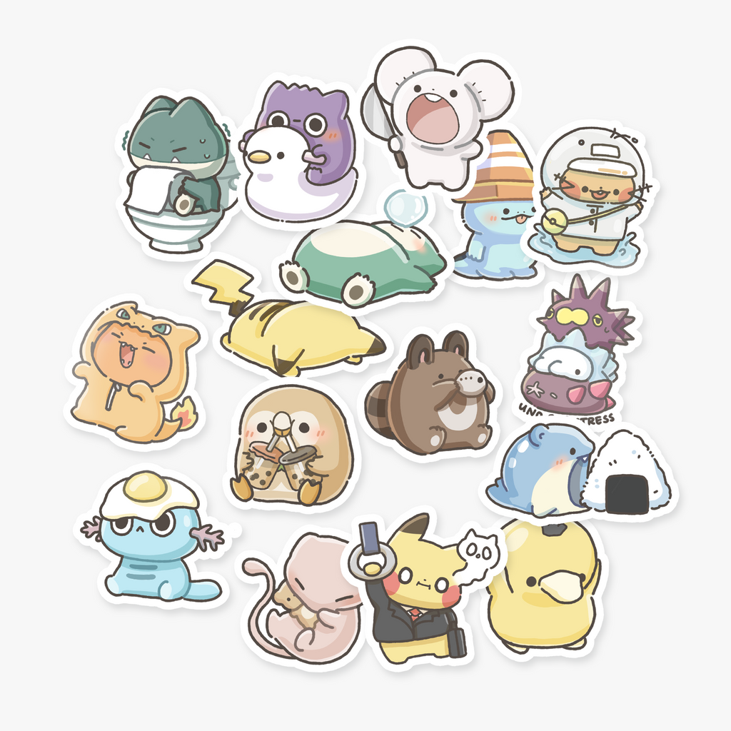Silly pokémon stickers