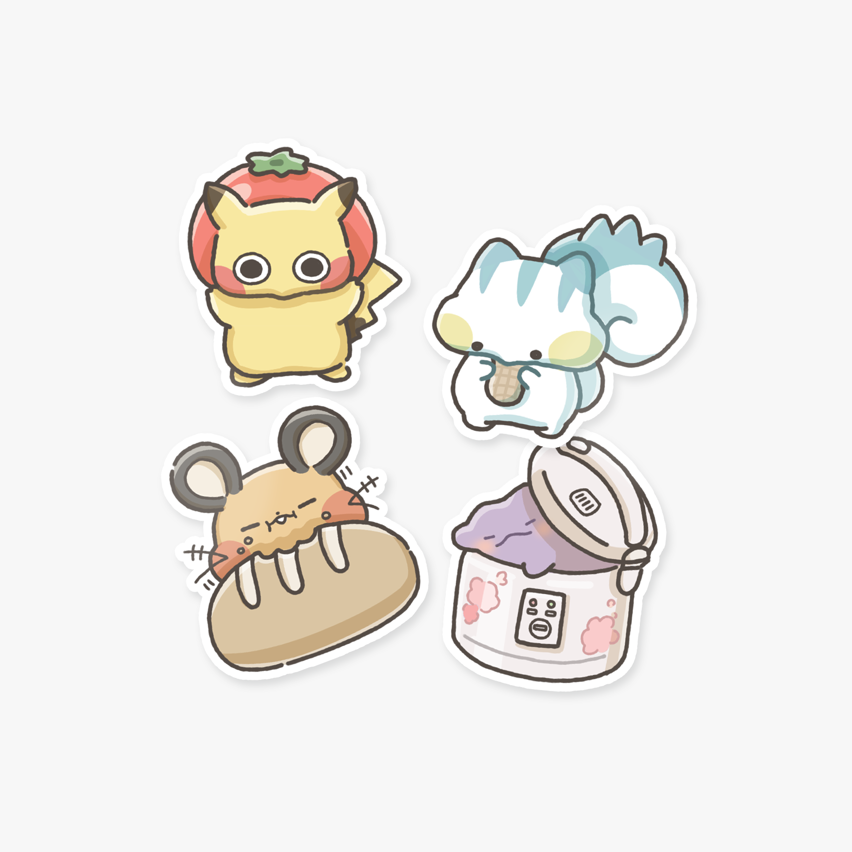 Pokémon foods sticker pack