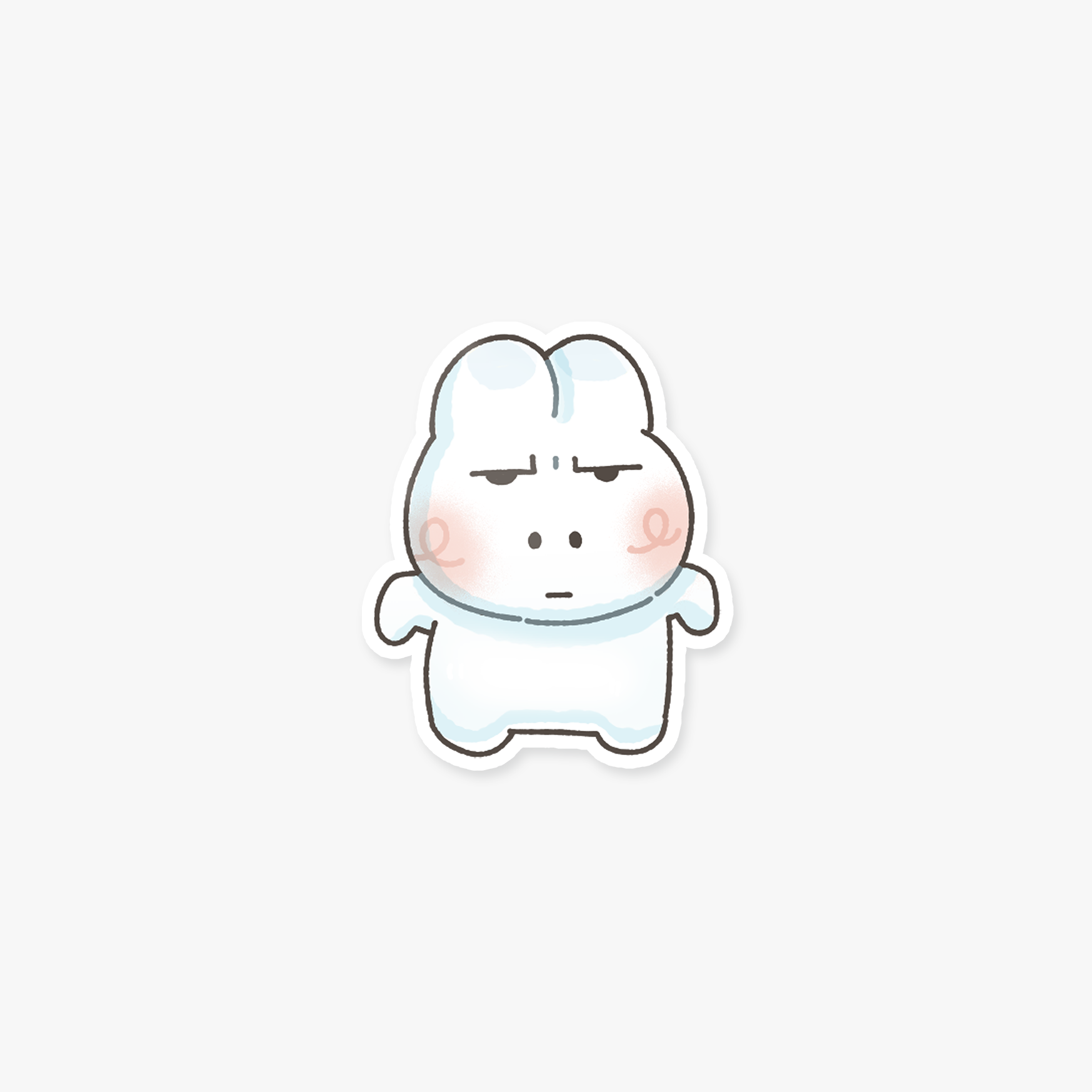 Caveman bun sticker