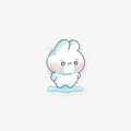 In the rain bun sticker
